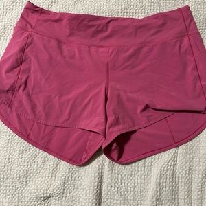Pink Lululemon Speed-up Shorts